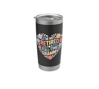 Jubilación Abuela No estoy jubilado Soy un Grammy a tiempo completo Vaso térmico de acero inoxidable de doble pared
