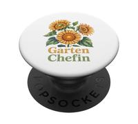 Jubilación de girasol para chef de jardín para mujer PopSockets PopGrip Adhesivo