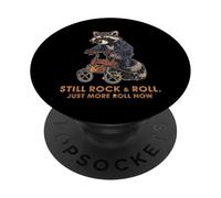 Jubilación Divertida de Raccoon Walker Rock and Roll PopSockets PopGrip Adhesivo