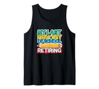 Jubilación Mi último Primer día de Clases Maestra jubilada Camiseta sin Mangas