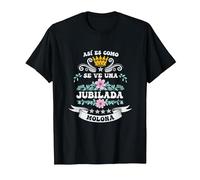 Jubilada Molona Madre Abuela Fiesta jubilación Mujer Camiseta, Hombre, Negro, XL