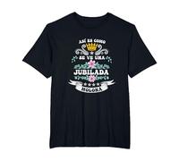 Jubilada Molona Madre Abuela Fiesta jubilación Mujer Camiseta, Hombre Tallas Grandes, Negro, 6X Alto