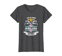 Jubilada Molona Madre Abuela Fiesta jubilación Mujer Camiseta, Mujer, Jaspeado Oscuro, 3XL