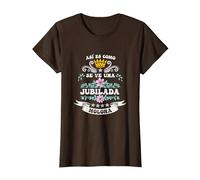 Jubilada Molona Madre Abuela Fiesta jubilación Mujer Camiseta, Mujer, Marrón, 3XL