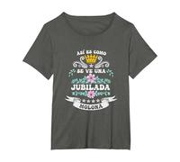 Jubilada Molona Madre Abuela Fiesta jubilación Mujer Camiseta, Mujer Tallas Grandes, Asfalto, 2XL Grande