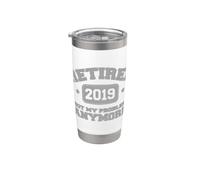 Jubilado 2019 Ya no es mi problema Jubilación divertida Vaso térmico de acero inoxidable de doble pared