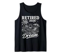 Jubilado 2026 Viviendo el sueño Beach Vacaciones Jubilación Camiseta sin Mangas