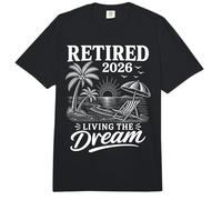 Jubilado 2026 Viviendo el sueño Beach Vacaciones Jubilación Comfort Colors Adult Heavyweight T-Shirt