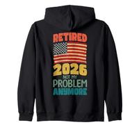 Jubilado 2026 Ya no es mi Problema con la Bandera de EE. UU Sudadera con Capucha