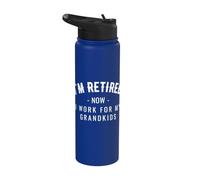 Jubilado, ahora trabajo para mis nietos Grandpas Grandmas Stainless Steel Insulated Water Bottle