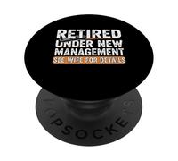 Jubilado bajo una nueva administración Ver esposa para más detalles Jubilación PopSockets PopGrip Adhesivo