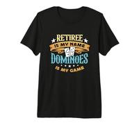 Jubilado Es Mi Nombre Dominó Es Mi Juego Jugar Dominó Dominó Camiseta Premium