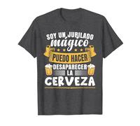 Jubilado Mágico | Pensionista | Pensión | Hombre Jubilacion Camiseta, Hombre, Jaspeado Oscuro, 6XL