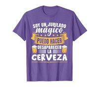 Jubilado Mágico | Pensionista | Pensión | Hombre Jubilacion Camiseta, Hombre, Morado Jaspeado, L