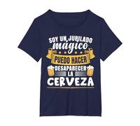Jubilado Mágico | Pensionista | Pensión | Hombre Jubilacion Camiseta, Mujer Tallas Grandes, Azul Marino, 1XL Grande