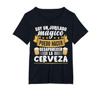 Jubilado Mágico | Pensionista | Pensión | Hombre Jubilacion Camiseta, Mujer Tallas Grandes, Negro, 2XL Grande