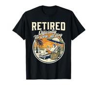 Jubilado Oficialmente No Work All Play Beach Vacation Camiseta
