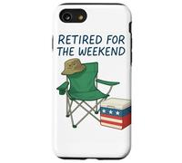 Jubilado para el fin de semana Patriotic Cooler Camp Chair Graphic Carcasa para iPhone SE (2020) / 7 / 8