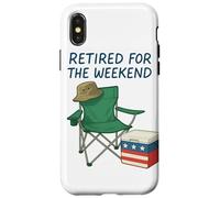 Jubilado para el fin de semana Patriotic Cooler Camp Chair Graphic Carcasa para iPhone X/XS