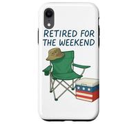 Jubilado para el fin de semana Patriotic Cooler Camp Chair Graphic Carcasa para iPhone XR