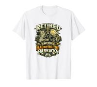 Jubilado Todavía inquietante Cuartel Militar Fantasma Veterano EE.UU Camiseta gráfica económica, Hombre, Blanco, XL