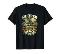 Jubilado Todavía inquietante Cuartel Militar Fantasma Veterano EE.UU Camiseta gráfica económica, Hombre, Negro, S