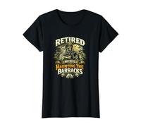 Jubilado Todavía inquietante Cuartel Militar Fantasma Veterano EE.UU Camiseta gráfica económica, Mujer, Negro, XS