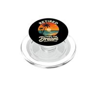 Jubilado Viviendo El Sueño Mamá Papá Jubilación Playa Tropical PopSockets PopGrip para MagSafe