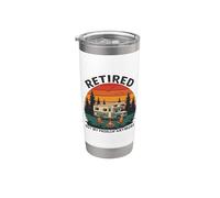 Jubilado Ya no es mi problema RV Camping Camper Jubilación Vaso térmico de acero inoxidable de doble pared