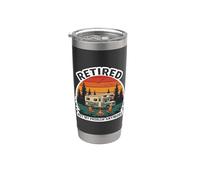 Jubilado Ya no es mi problema RV Camping Camper Jubilación Vaso térmico de acero inoxidable de doble pared
