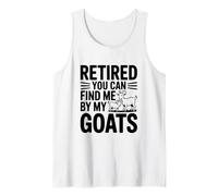 Jubilado You Can Find Me by My Goats Farm Life Fun Camiseta sin Mangas
