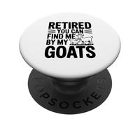 Jubilado You Can Find Me by My Goats Farm Life Fun PopSockets PopGrip Adhesivo