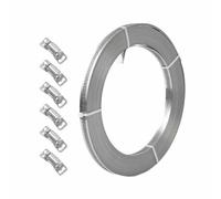 Jubilee Clips, abrazadera de manguera grande de acero inoxidable de 2,5 m, abrazaderas de manguera ajustables con 6 cierres para radiador, tubo de fontanería mecánico y línea de combustible