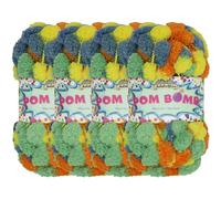 JubileeeYarn Pom Bomb - Hilo de poliéster súper voluminoso - Circus Berzerk - 4 madejas
