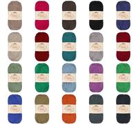 JubileeYarn Baby Soft Bamboo Cotton Yarn - Hilo de algodón (50 g/hebra, 20 ovillos)