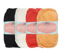 JubileeYarn Cotton Select Hilo, Peso Deportivo, 50 g/madeja, Surtido de inspiración 89, 4 madejas