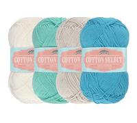 JubileeYarn Cotton Select Yarn - Sport Weight - 50g/Skein - Inspiration Assortment 88-4 Skeins