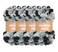 JubileeYarn Fun Finger Loops - Ovillo de hilo de poliéster Jumbo Weight Loop - 100 g/madeja - Nemesis - 4 madejas