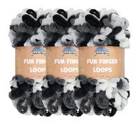 JubileeYarn Fun Finger Loops - Ovillo de lana (100 g, poliéster jumbo, 3 madejas)