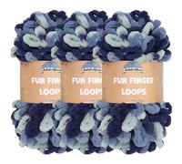 JubileeYarn Fun Finger Loops - Ovillo de poliéster Jumbo Weight Loop - 100 g/madeja - Pegasus - 3 madejas