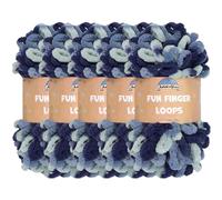 JubileeYarn Fun Finger Loops - Ovillo de poliéster Jumbo Weight Loop - 100 g/madeja - Pegasus - 5 madejas