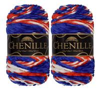 JubileeYarn - Hilo de chenilla - Peso de estambre - 100 g/madeja - Aztlán - 2 madejas