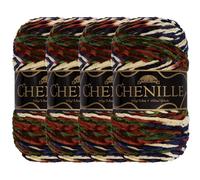 JubileeYarn - Hilo de chenilla - Peso de estambre - 100 g/madeja - Shangri-La - 4 madejas