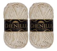 JubileeYarn - Hilo de chenilla, peso peinado, 100 g/madeja (2 madejas, 101 ópalo)