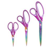 JubileeYarn - Juego de 3 tijeras de titanio para costura, manualidades, oficina, color morado