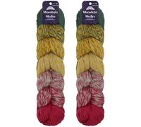 JubileeYarn Moonlight Medley - Ovillo de lana merina/acrílico Hank Ombré DK, 2 madejas