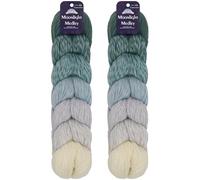 JubileeYarn Moonlight Medley - Ovillo de lana merino/acrílico Hank Ombré DK, 2 madejas