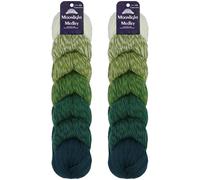 JubileeYarn Moonlight Medley - Ovillo de lana merino DK/acrílica, color degradadado, 200 g/madeja, Virgo, 2 madejas