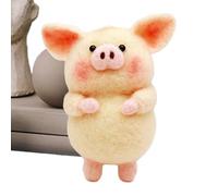 Jubilofex - Adorno animal para oficina, pequeño animal de fieltro artesanal de colección - Figura linda compacta para regalo para adultos y niños