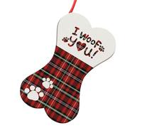 Jubilofex Calcetines de Navidad | Calcetín de Navidad con huella de huellas de patas - Soporte de relleno de invierno, para niños, niñas, adultos, invierno, manualidades, vacaciones